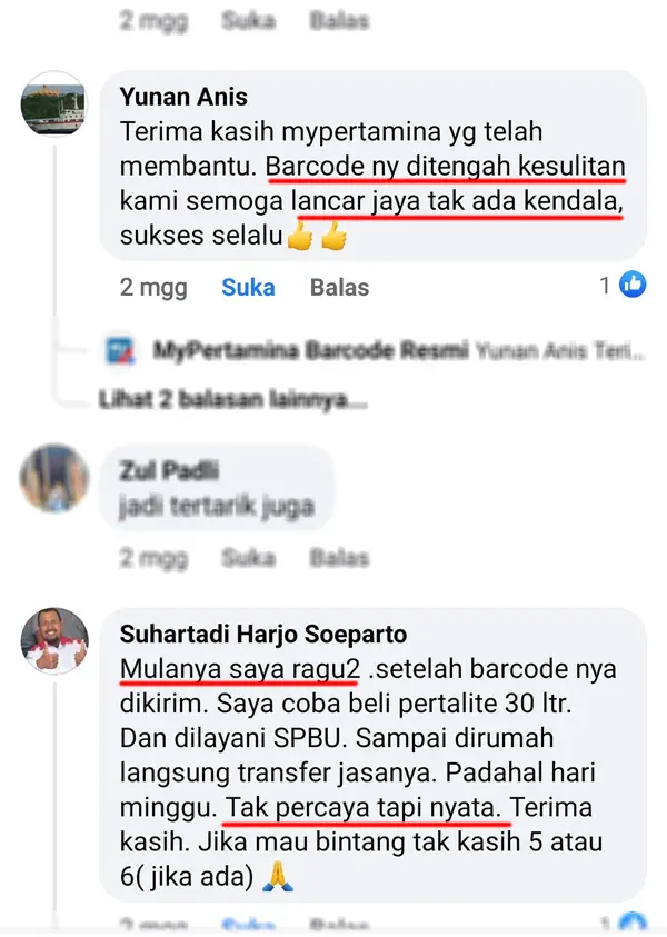 Testimonial Pelanggan Berhasil Daftar